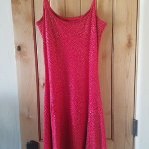 Red glitter dress